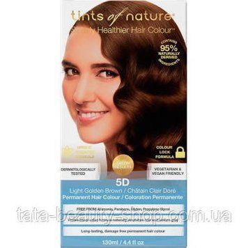 Органическая краска для волос Tints of Nature. Organic 5D Светлый шатен золотистый 2470498755 фото