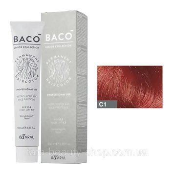 Стойкая крем-краска для волос Kaaral Baco Permanent Hair Color, 100мл C1 мідний мікстон 2586971722 фото