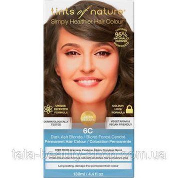 Органическая краска для волос Tints of Nature. Organic 6C Темный блондин пепельный 2470501756 фото