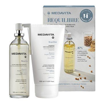 Набор для глубокой очистки жирной кожи головы Medavita Requilibre (шампунь + лосьон) 01192 фото
