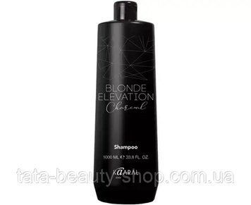 Черный угольный шампунь для осветленных волос Kaaral Blonde Elevation Charcoal Shampoo 1000мл BE1086 фото