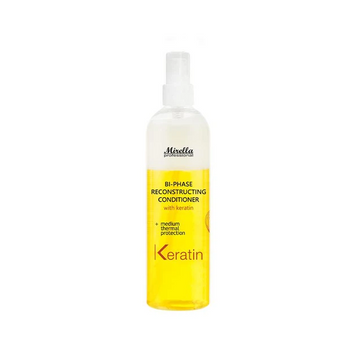 Двофазний кондиціонер для пошкодженого волосся з термозахистом Mirella Professional Keratin 2-Phase Conditioner 1971 фото