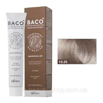 Стойкая крем-краска для волос Kaaral Baco Permanent Hair Color, 100мл 10.25 дуже дуже світлий блондин червоно-фіолетовий 2586970027 фото