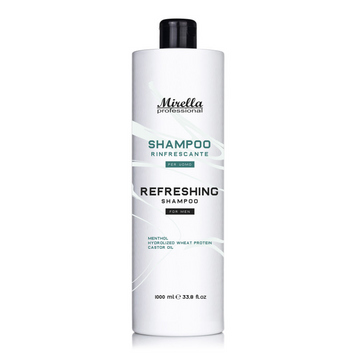 Мужской шампунь с ментолом Mirella Professional Refreshing Shampoo, 1000мл 185125 фото