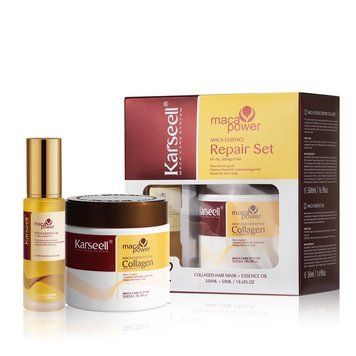 Набор маска и масло для восстановления и питания поврежденных волос Karseell Мaca Essence (500+50мл) 619003 фото