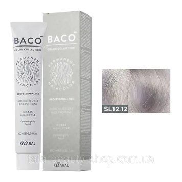 Стойкая крем-краска для волос Kaaral Baco Permanent Hair Color, 100мл SL 12.12 екстра світлий блондин попелясто фіолетовий 2586970179 фото
