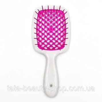 Расческа для волос Janeke 1830 Superbrush The Original Italian белая с розовым 1789823267 фото