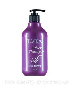 Шампунь фиолетовый для нейтралізації жовтого пігменту Silver Shampoo Totex 500 мл Tot67022 фото