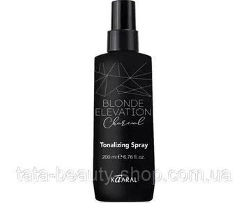 Несмываемый спрей для тонирования волос Kaaral Blonde Elevation Charcoal Spray, 200мл BE1081 фото