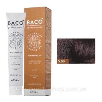 Стойкая крем-краска для волос Kaaral Baco Permanent Hair Color, 100мл 5.66 світло-каштановий рудувато-насичений 2586967349 фото