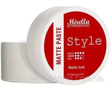 Матовая моделирующая паста для укладки волос Mirella Professional Style Matte Paste, 100мл MI140 фото