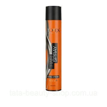Лак для укладання волосся ультра-сильної фіксації Totex Hair Spray Ultra Strong 400 мл Tot67145 фото