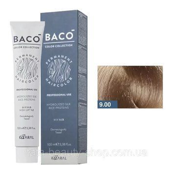 Стойкая крем-краска для волос Kaaral Baco Permanent Hair Color, 100мл 9.00 дуже світлий інтенсивний блондин 2586944049 фото