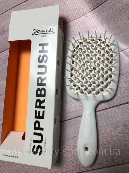 Гребінець для волосся Janeke 1830 Superbrush The Original Italian білий 1789817827 фото