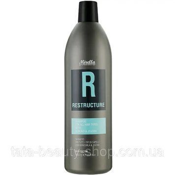 Шампунь для всех типов волос с миндалем и жожоба Mirella Professional Basic Salon R Restructure Shampoo, 1000м MI181 фото