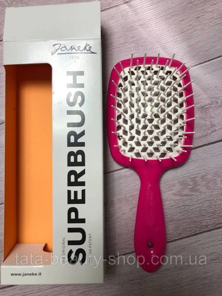 Гребінець для волосся Janeke 1830 Superbrush The Original Italian Рожева з білим 1789817994 фото