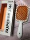 Гребінець для волосся Janeke 1830 Superbrush The Original Italian біла з морквяним 1789818349 фото 2