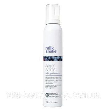 Крем пена для волос Anti - yellow Milk shake SILVER SHINE Whipped Cream, 200мл 590011 фото