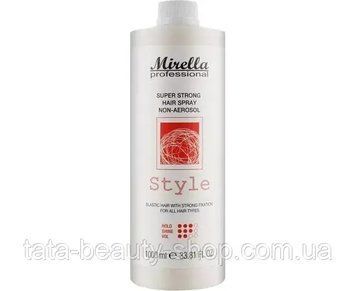 Жидкий лак для укладки волос Mirella Professional Super Strong Hair Spray 1000мл 100690 фото