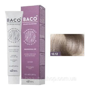 Стойкая крем-краска для волос Kaaral Baco Permanent Hair Color, 100мл 10.12 дуже світлий блондин попелясто-фіолетовий 2586960840 фото