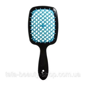Расческа для волос Janeke 1830 Superbrush The Original Italian черная с синим 1872046611 фото