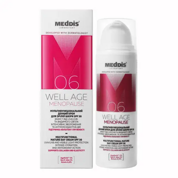 Мультифункціональний крем для зрілої шкіри SPF 30 Meddis Well Age Menopause 50 мл MED1551 фото